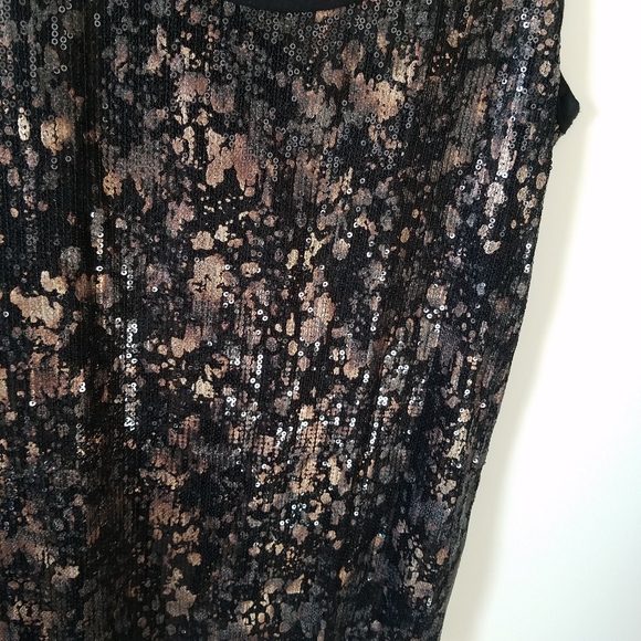 Calvin Klein Black & Pink Spot Sequin Tank Top - Picture 2 of 6